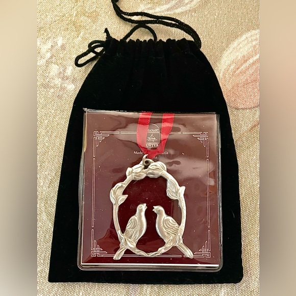 🇨🇦Pewter turtle doves ornament 🎄 - Picture 2 of 5